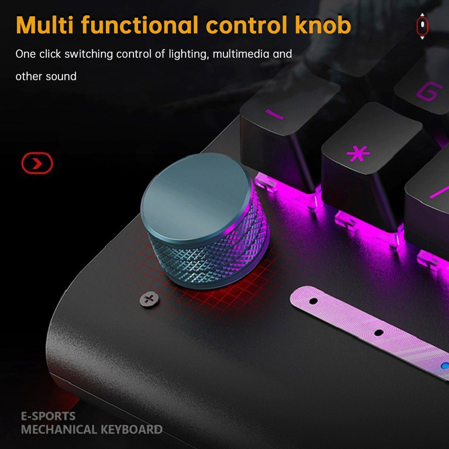 Tastiera meccanica K1000 cablata con 104 tasti e interruttori rossi per PC Chroma RGB con poggiapolsi