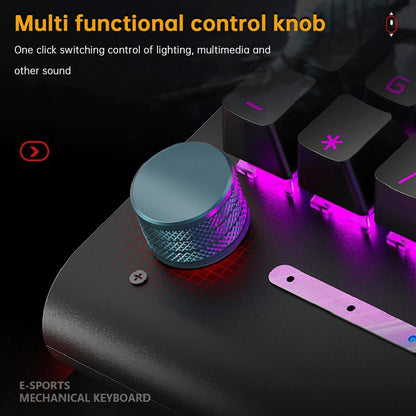 Tastiera meccanica K1000 cablata con 104 tasti e interruttori rossi per PC Chroma RGB con poggiapolsi