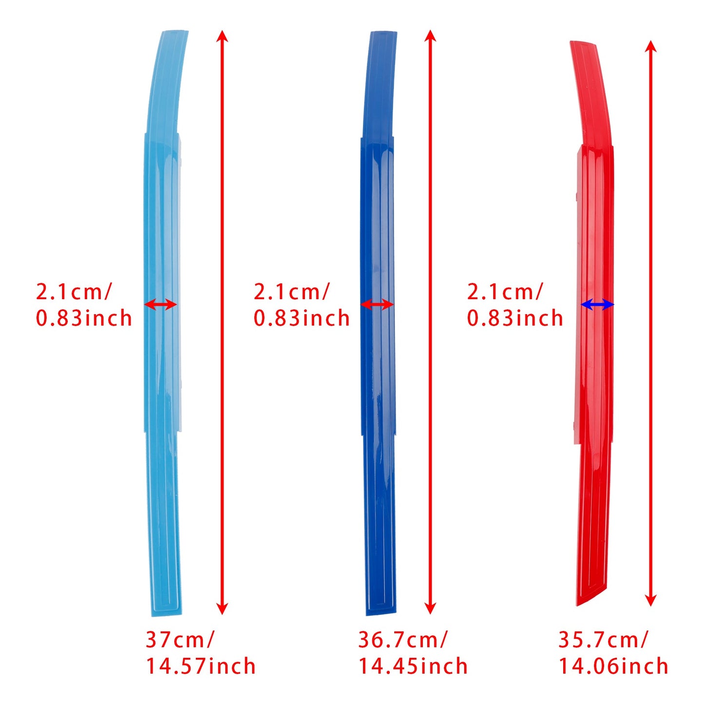 Clip per inserti griglia anteriore a doppio rene in ABS tricolore BMW Serie 7 2023-2025