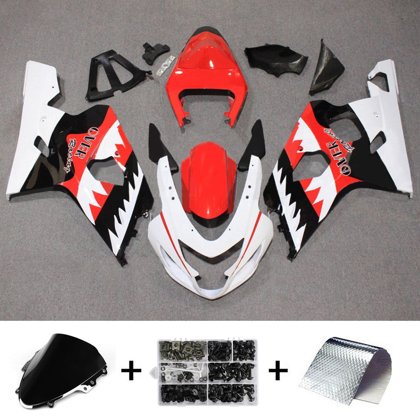 Kit carenatura iniezione plastica ABS per Suzuki GSXR 600/750 2004-2005 K4