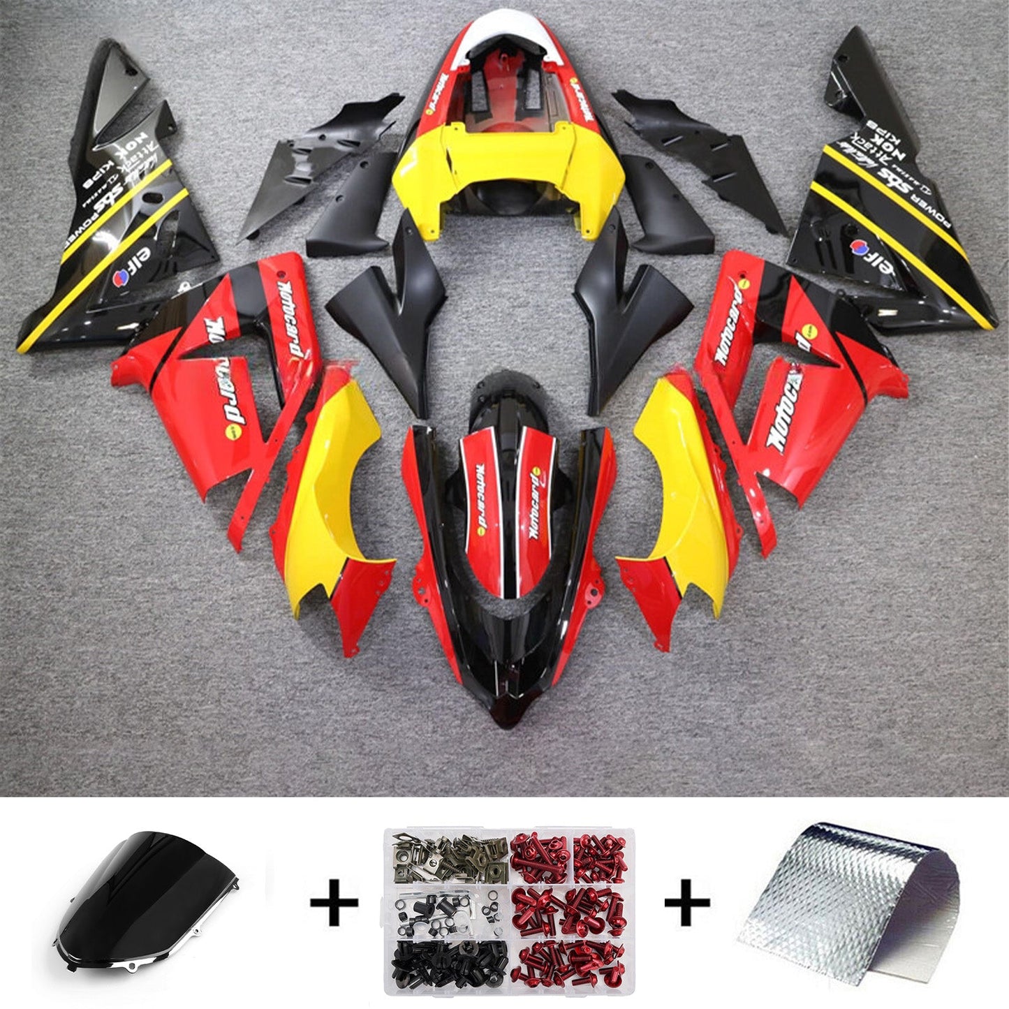 Kit carenatura iniezione in plastica ABS adatto per Kawasaki ZX10R 2004-2005