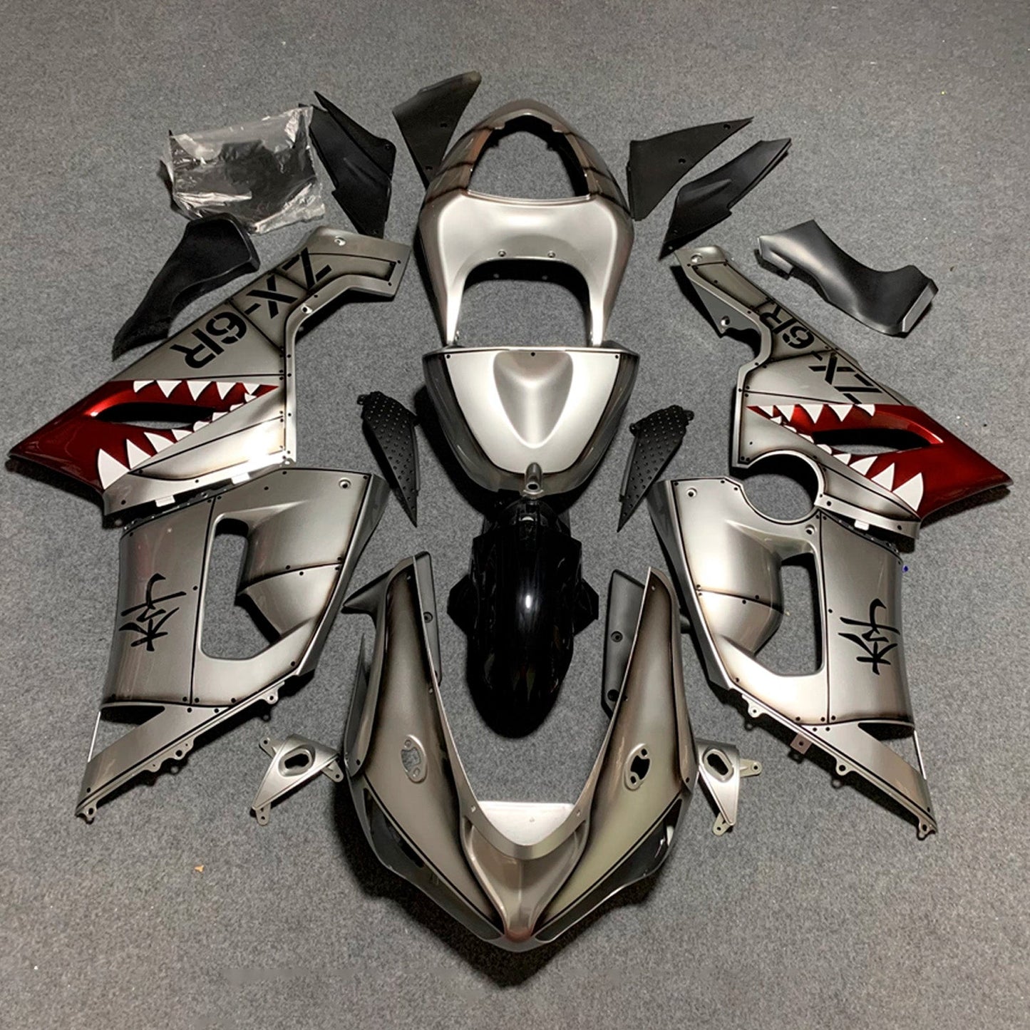 Kit carenatura iniezione in plastica ABS adatto per Kawasaki ZX6R 636 2005-2006