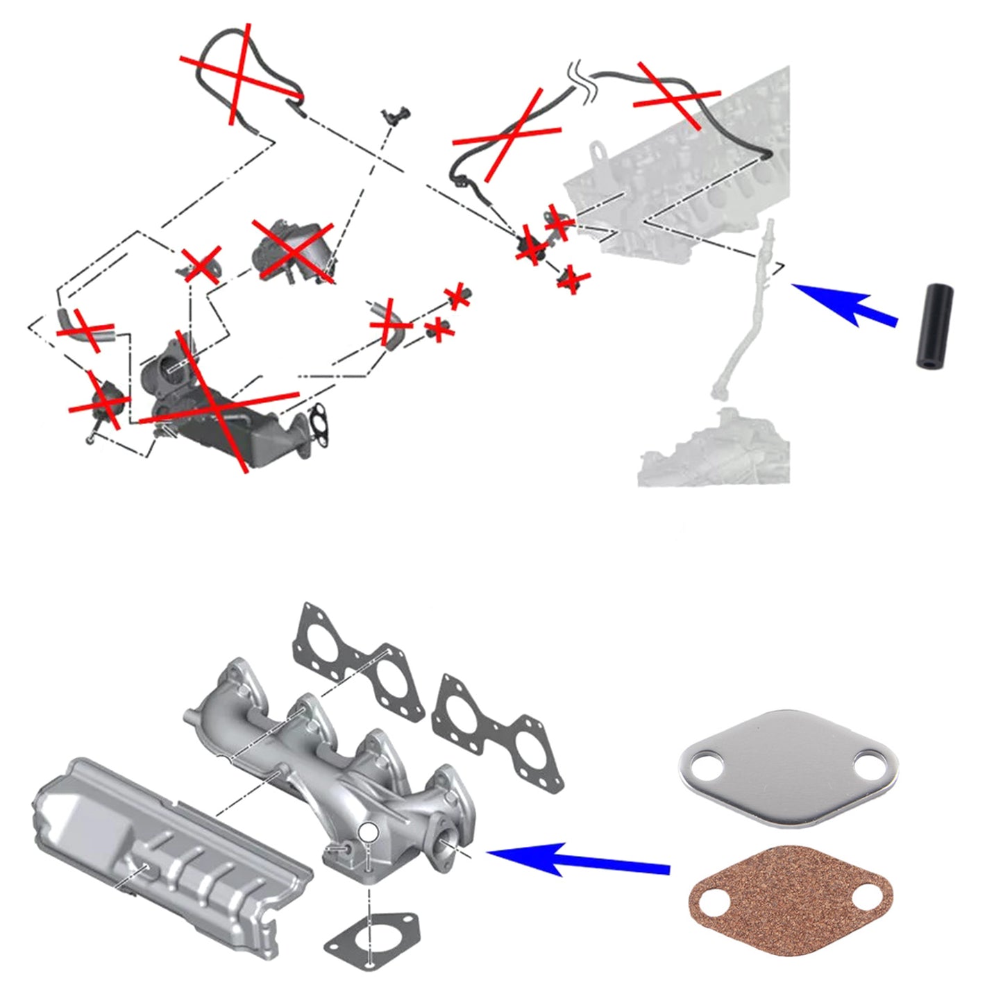 Kit di sostituzione della riparazione della guarnizione del radiatore EGR BMW E90 LCI 320d N47