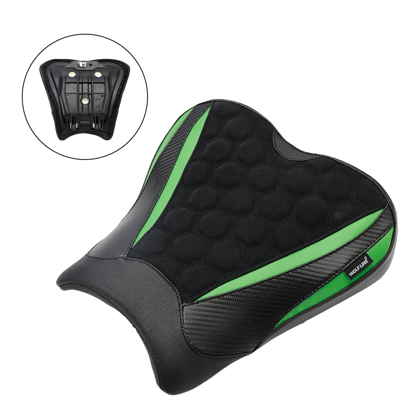 Cuscino per sedile anteriore Raider Cushion KAWASAKI Ninja ZX-4R ZX-4RR 2023, colore verde