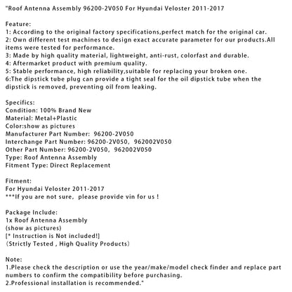 Gruppo antenna sul tetto 96200-2V050 per Hyundai Veloster 2011-2017