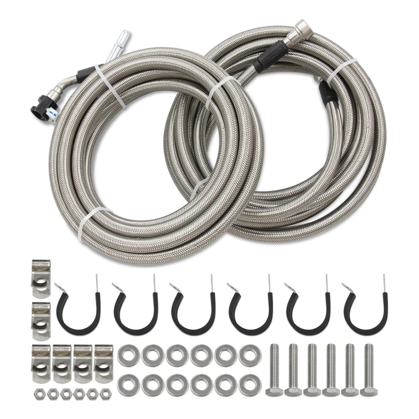 Kit tubo carburante intrecciato in acciaio inossidabile per Chevy Cobalt 2006-2008, 2,4 L l4 GAS, Quick Fix QFF0015SS