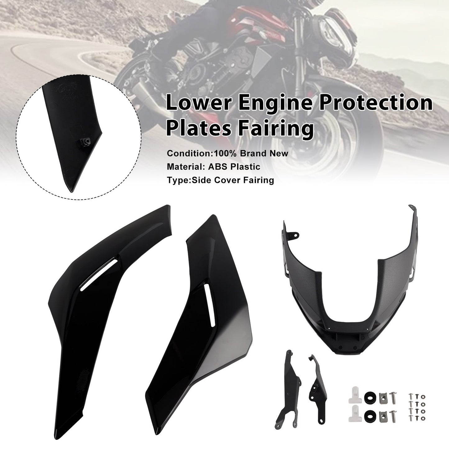 Pannelli inferiori del motore Street Triple 765 R/RS 2023-2025, carenatura protettiva
