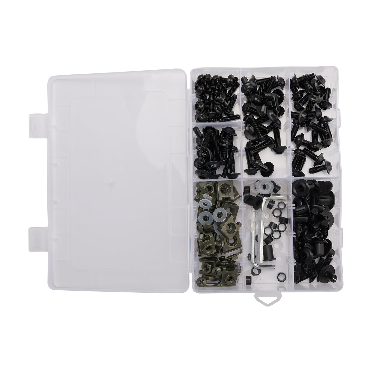 Terminali M6 + - Parti Set Black Set Vite M5 198 Clip / Cladding Viti