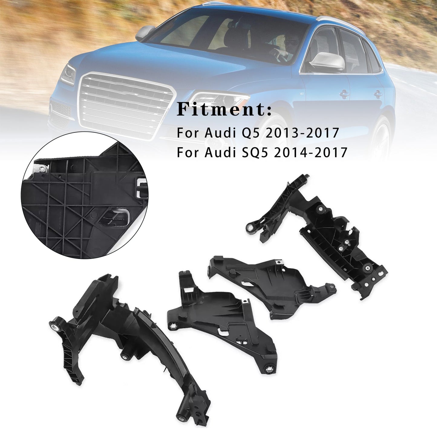 Piastra di supporto per staffa di montaggio del faro anteriore Audi SQ5 2014-2017