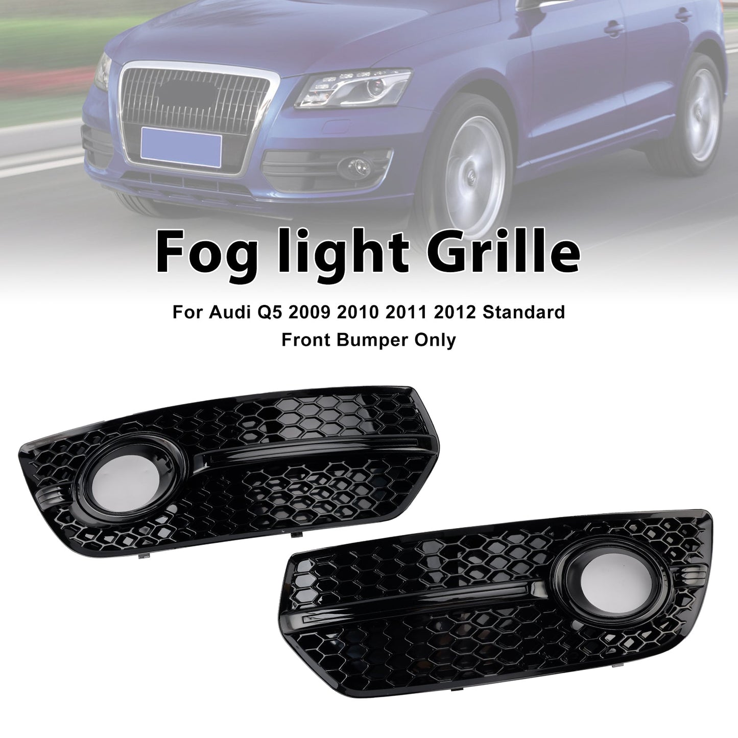 Copri fari fendinebbia per griglia paraurti anteriore Audi Q5 2009-2012 (2 pezzi)