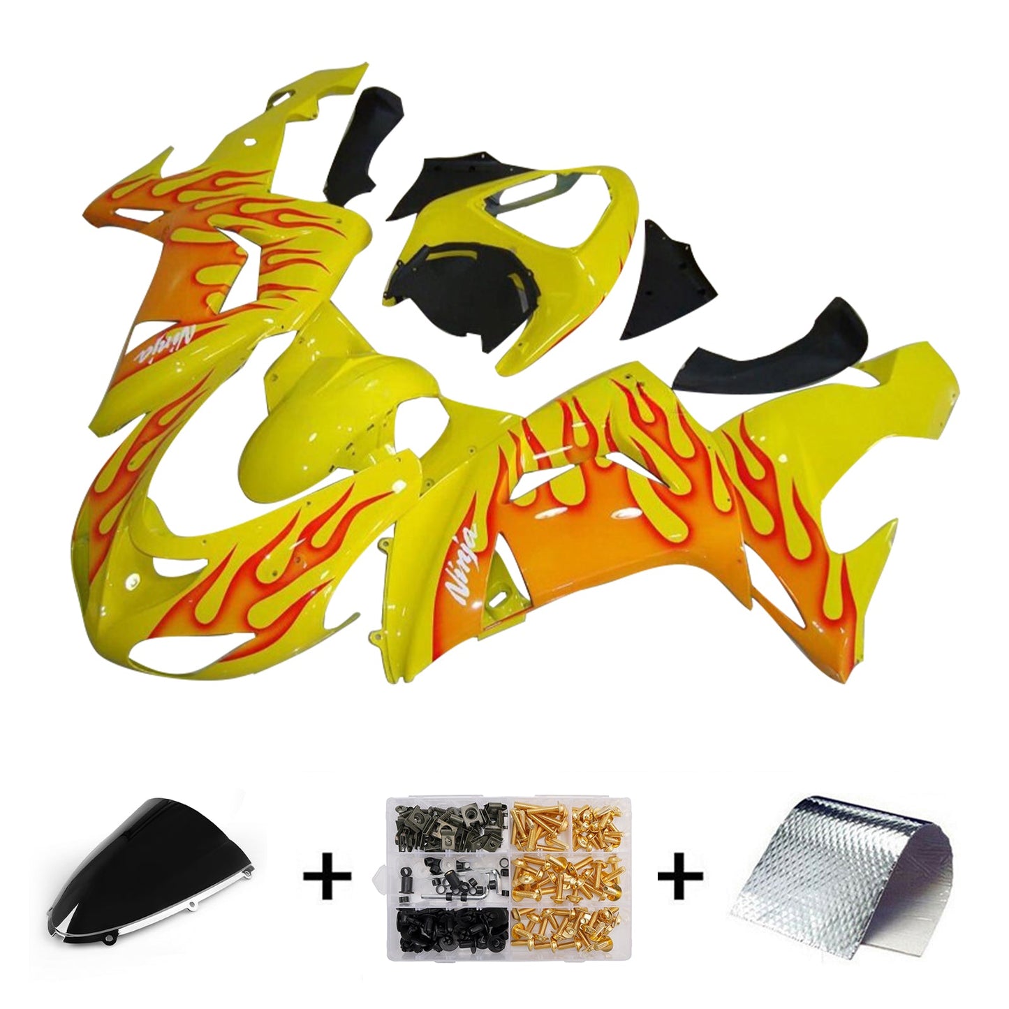 Kit carenatura iniezione in plastica ABS adatto per Kawasaki ZX10R 2006-2007