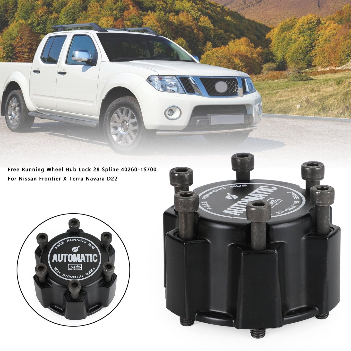 40260-1S700 Per Nissan Frontier X-Terra Navara D22 2.4 3.3L Blocco mozzo ruota 28 Spline