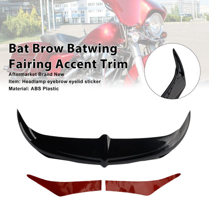 Decorazione decorativa Bat Brow Batwing per Electra Street Glide Trikes 96-13