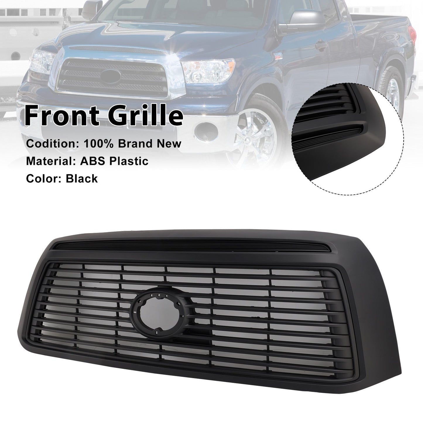 Griglia paraurti anteriore nera opaca per Toyota Tundra 2010-2013