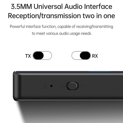 Ricevitore trasmettitore Bluetooth 5.4 2 in 1 adattatore audio wireless da 3,5 mm