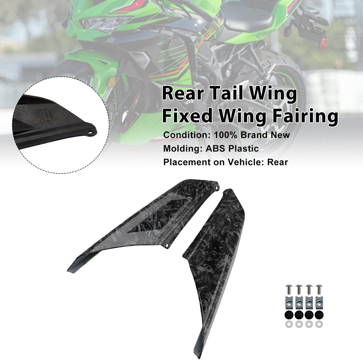 Carenatura ad ala fissa per ala posteriore Kawasaki NINJA ZX-4R ZX-4RR 2023-2025