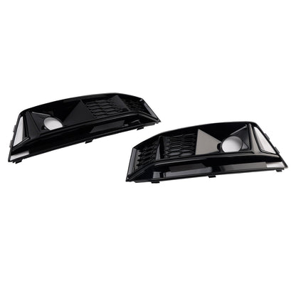 Griglia fendinebbia paraurti anteriore nera per Audi A4 B9 S4 2016-2019 (2 pezzi)
