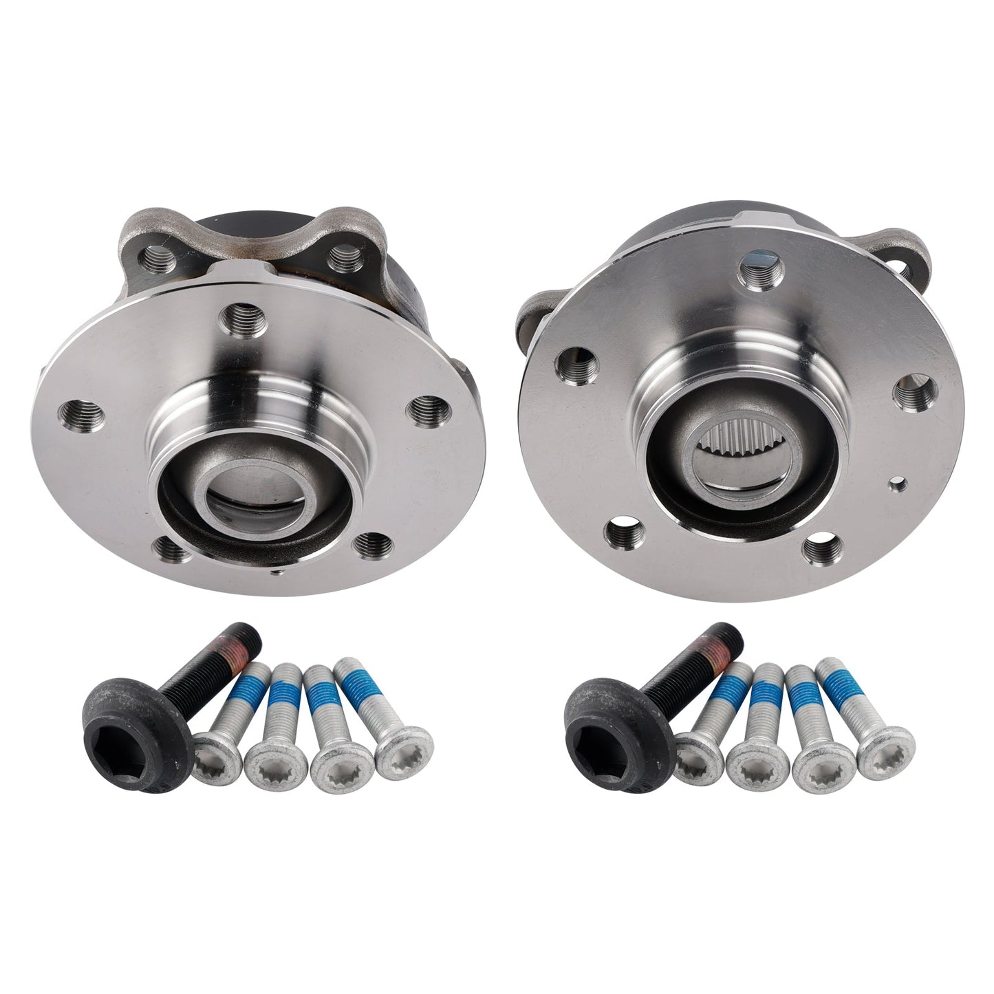 Kit 2 flange mozzo ruota anteriore+cuscinetto+bulloni Audi A4 8K A6 C7 A5 8T A8 4H Q5 4H0498625D