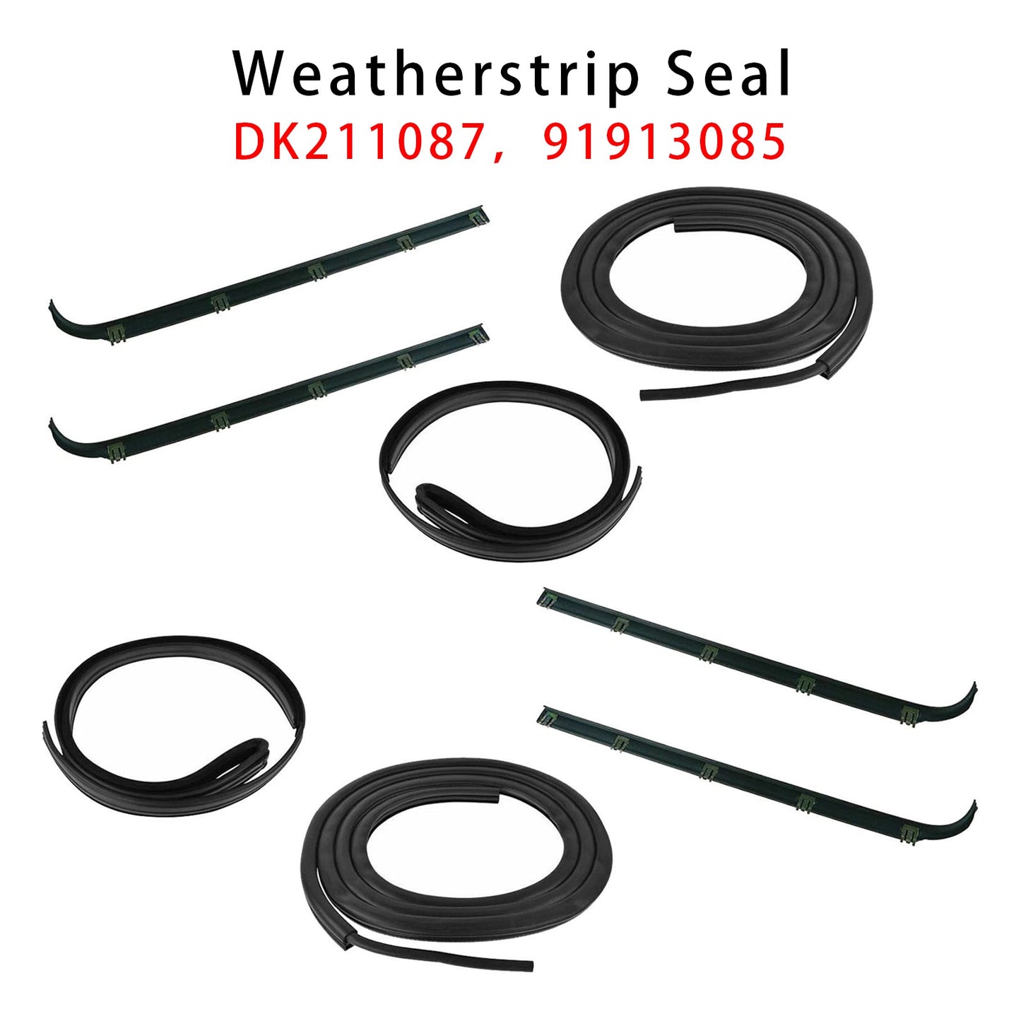 Kit guarnizioni per portiera anteriore Ford Bronco 1987-1996, 8 pezzi, kit guarnizioni per finestrini e portiere