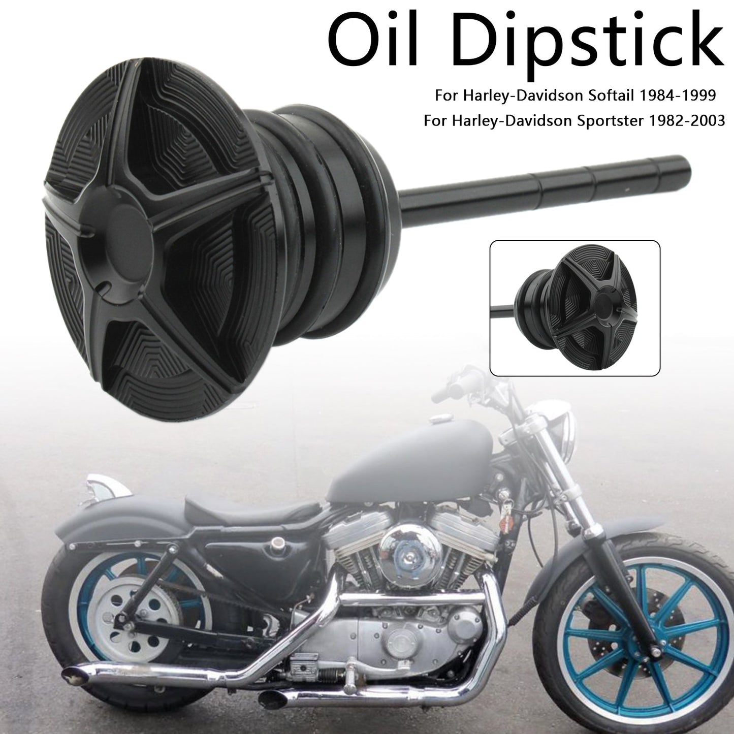 Tappo del serbatoio dell'astina di livello dell'olio per Softail 84-99 Sportster 82-03