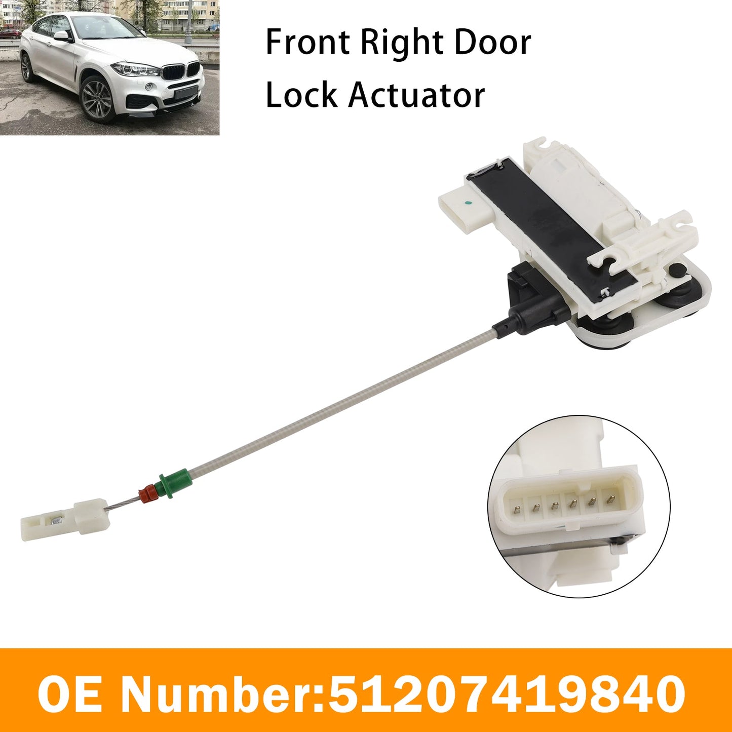 Attuatore serratura porta anteriore destra 51207419840 per F15 F16 X5 2014-2017 X6 2018