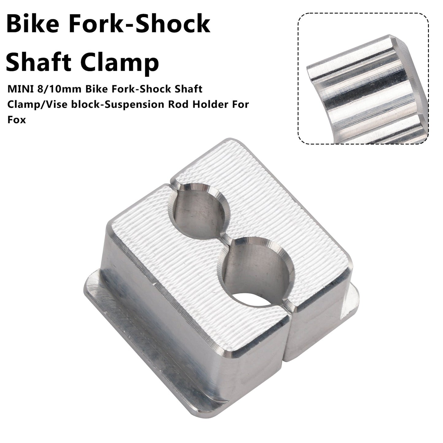 MINI 8/10mm Morsetto per forcella-stelo ammortizzatore/blocco morsa-supporto per asta di sospensione per Fox
