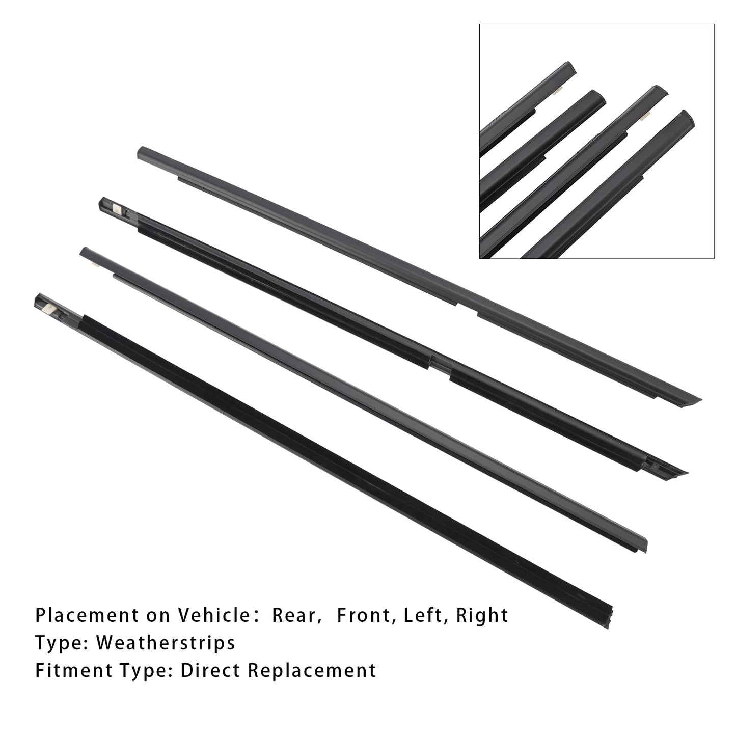 83811-65J00 Per Suzuki Grand Vitara 2009-2013 Guarnizione esterna per cintura in vetro della portiera 4 pezzi