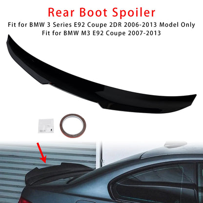 Spoiler posteriore per bagagliaio BMW M3 E92 Coupé 2007-2013, nero lucido