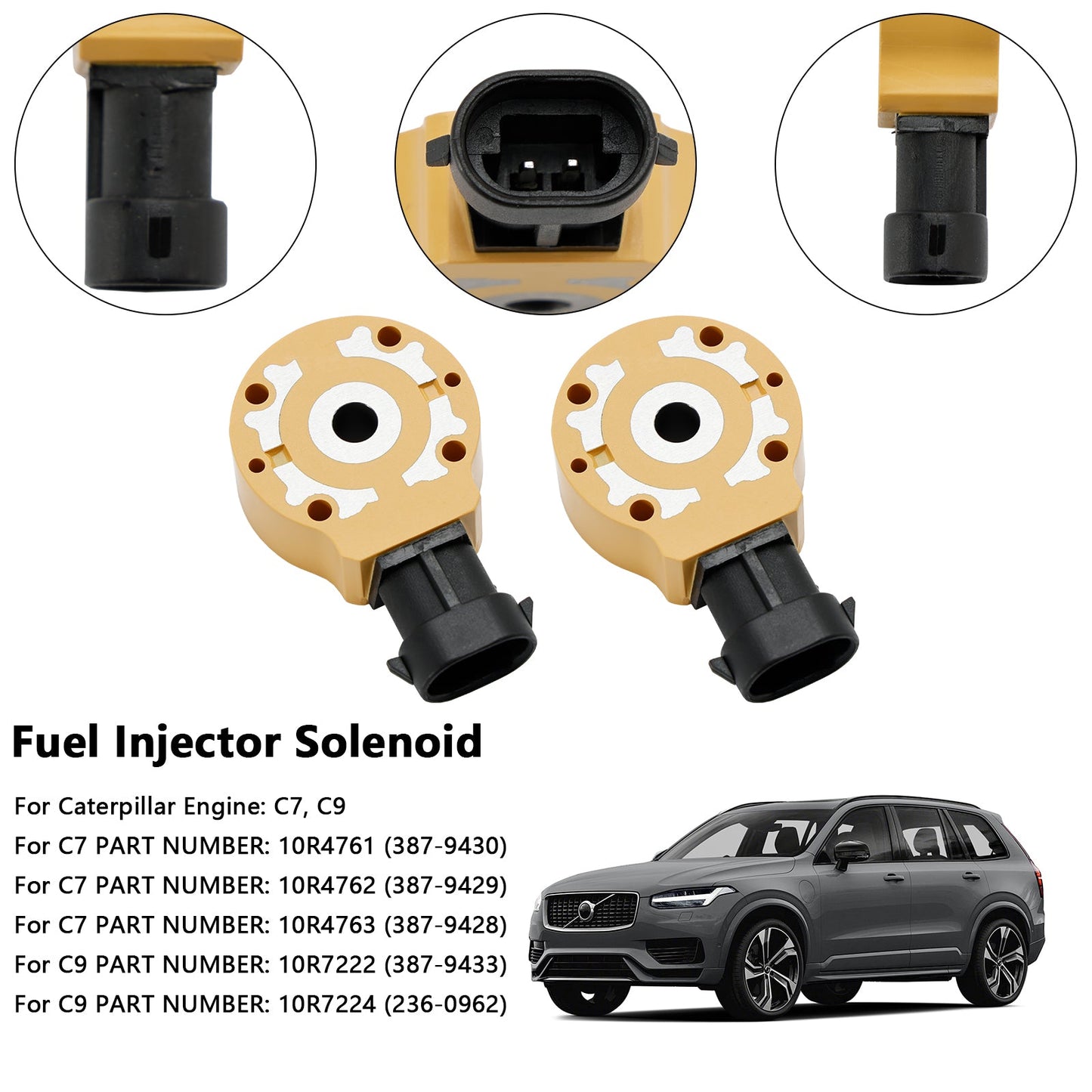 Solenoide iniettore carburante 2 pezzi 214-5427 adatto per Caterpillar adatto per CAT C7 C9 10R4761