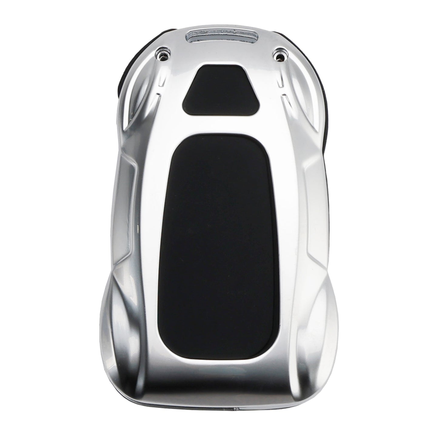 Custodia in lega di zinco e pelle per chiave auto VW Polo Skoda, colore argento