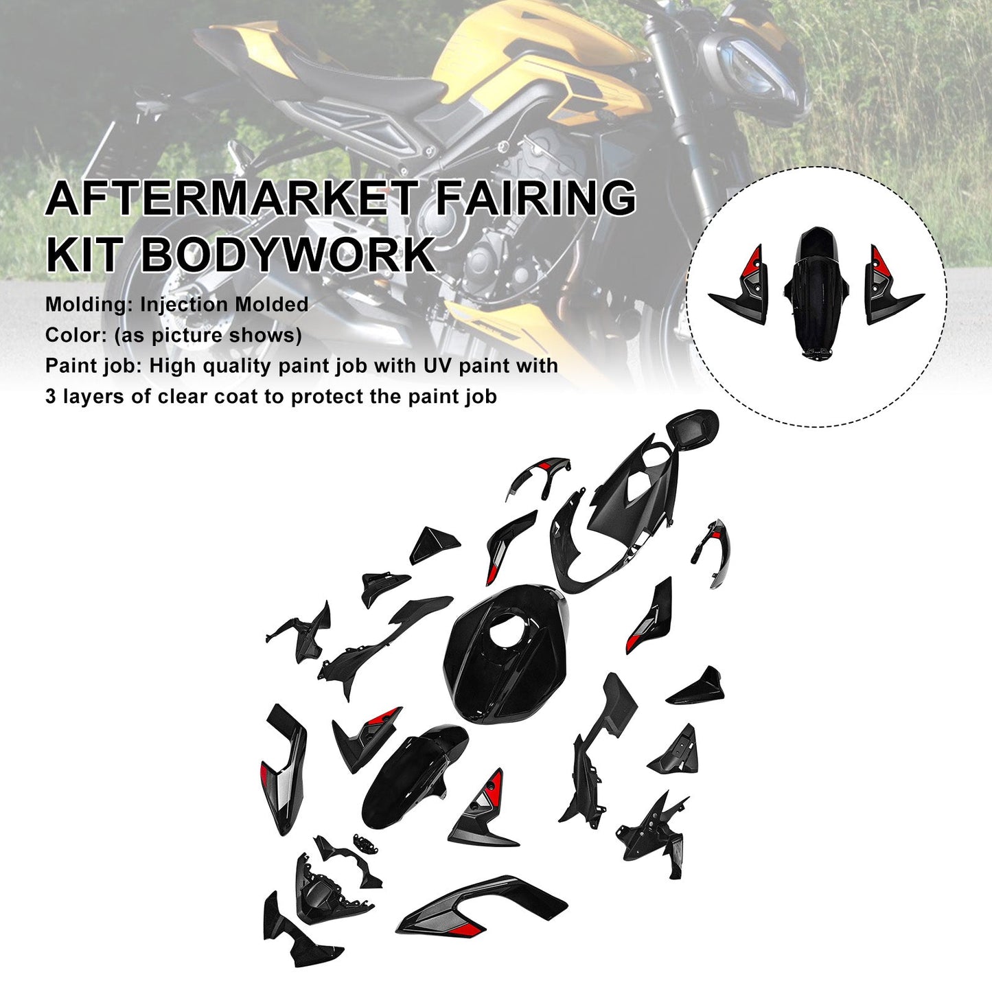 Kit di carene stampate a iniezione per Street Triple 765 R/RS 2023-2025