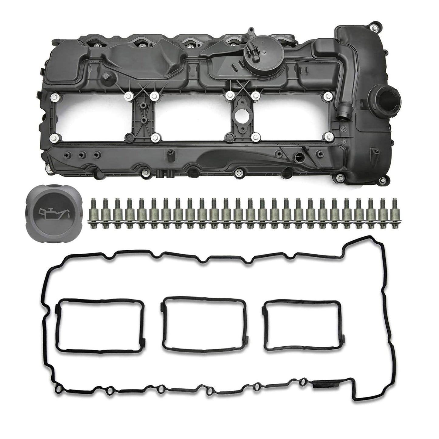 Coperchio valvola BMW E84 X1 xDrive35i 3.0T 2012–2015 con guarnizione+tappo 11127570292