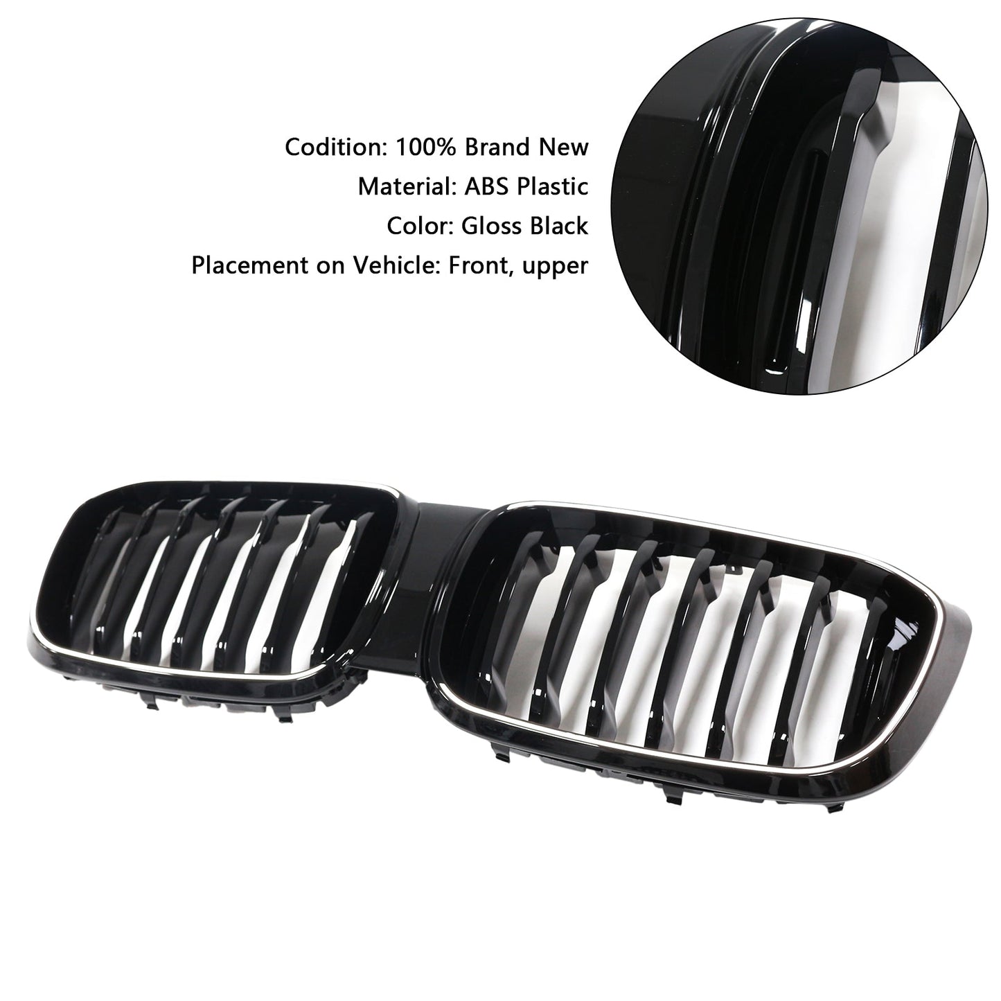 Griglia anteriore a maglie renali nera lucida pre-facelift BMW X3 X3M G01 G08 2018-2021 51138469959 51138469960