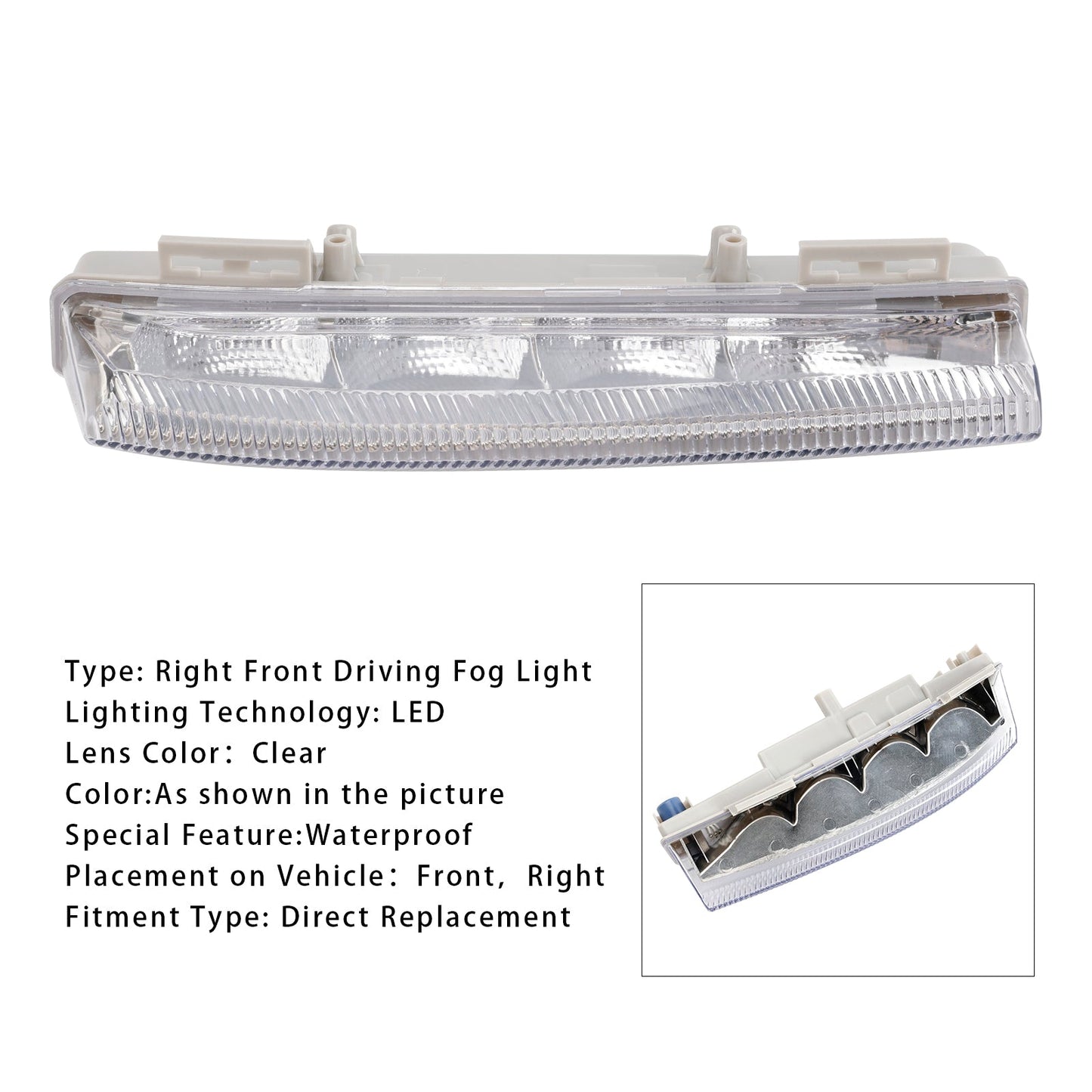 Fari fendinebbia diurni a LED lato destro per Mercedes Benz W204 S204 W212 2007-2014