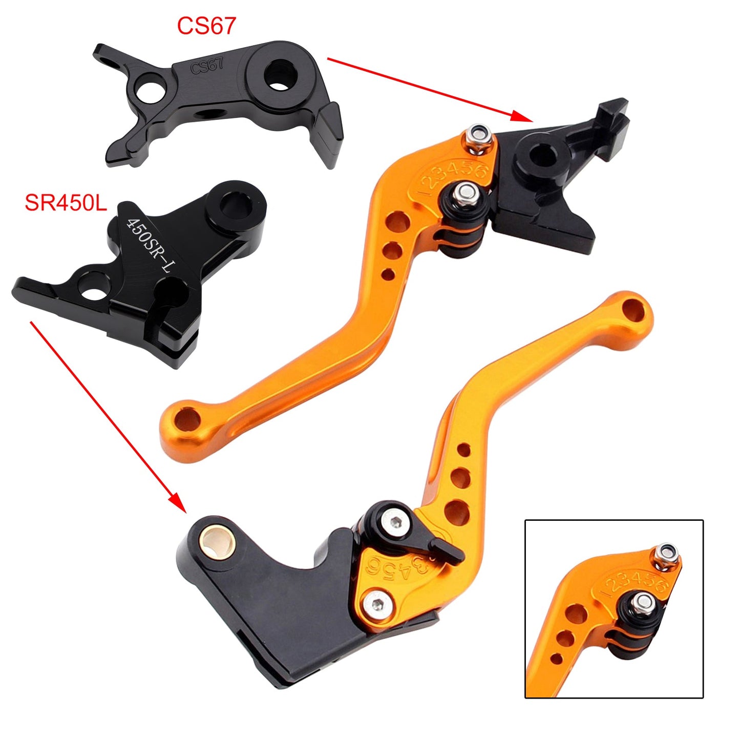 NUOVA leva freno frizione corta adatta per VOGE DS900X 900DSX 2024-2026
