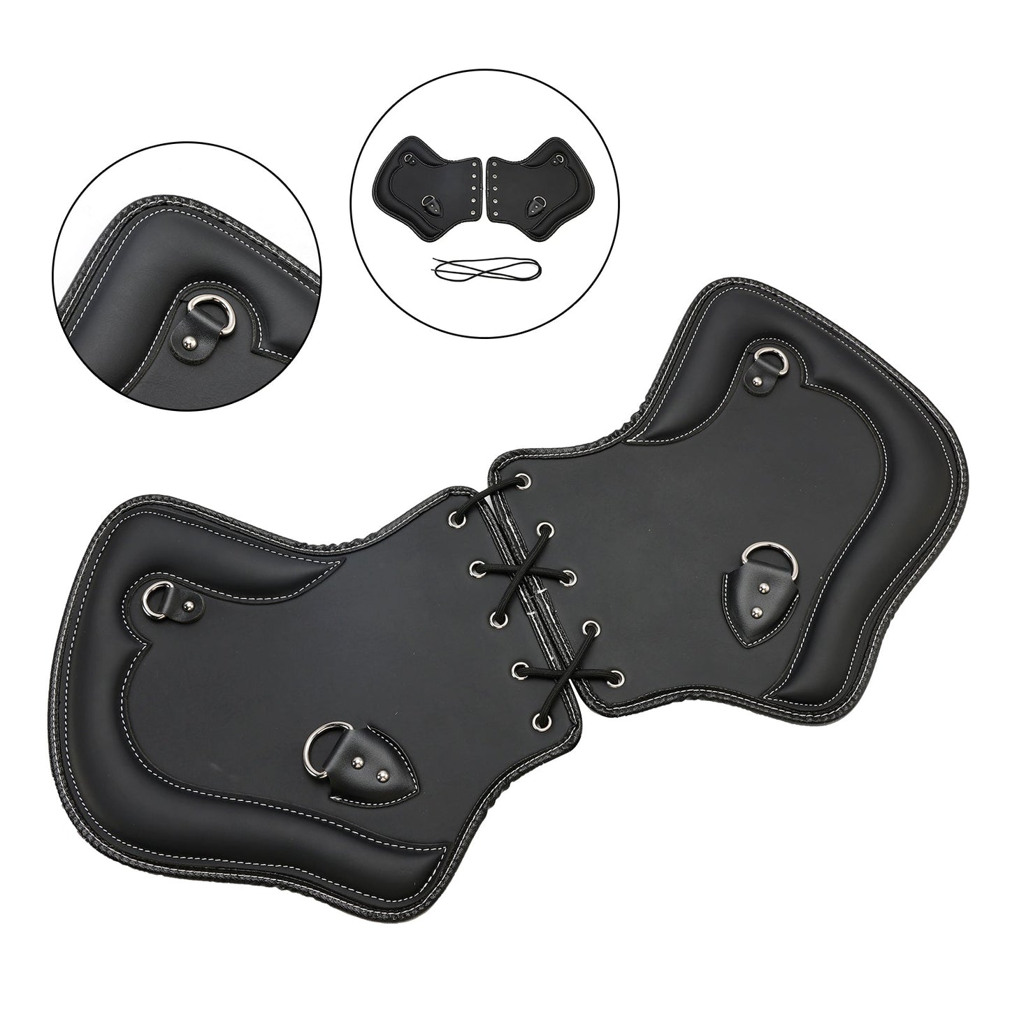 Coppia di protezioni per sella con scudo termico CNC per moto Touring, Softail, Dyna o Sportster dal 1985 al 2017, colore nero e marrone.