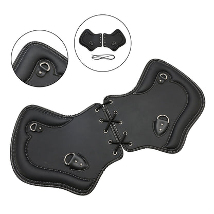Coppia di protezioni per sella con scudo termico CNC per moto Touring, Softail, Dyna o Sportster dal 1985 al 2017, colore nero e marrone.