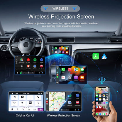 Adattatore wireless 2 in 1 per Apple CarPlay e Android Auto, cablato per auto con CarPlay wireless