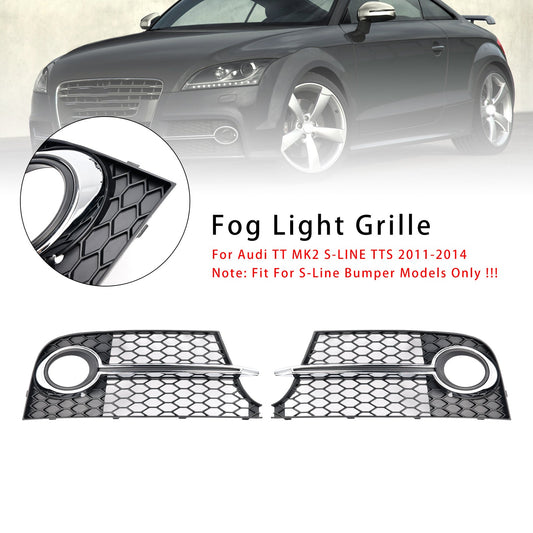 Griglia fendinebbia cromata per paraurti anteriore Audi TT MK2 S-Line TTS 2011-2014