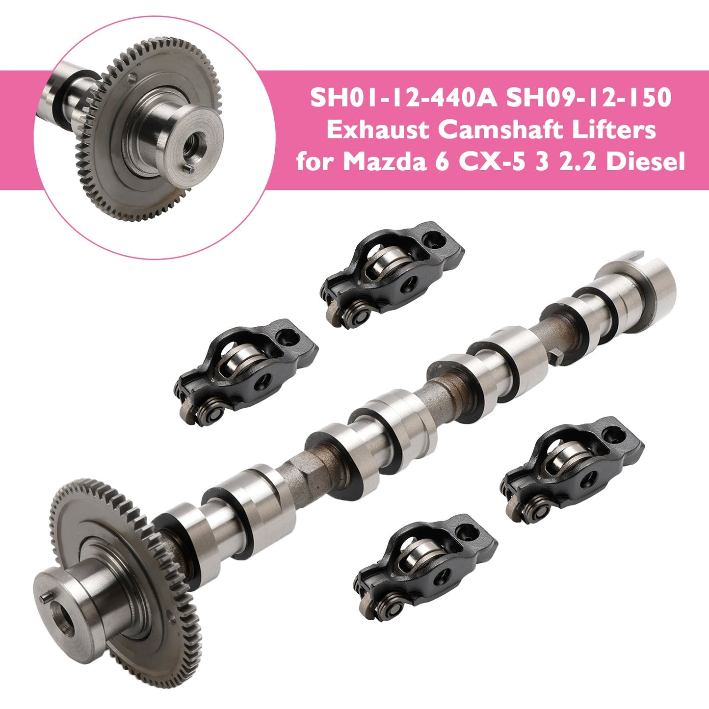 2012-2017 Mazda CX-5 KE GH 2.2 D Punterie albero a camme di scarico SH01-12-440A SH09-12-150