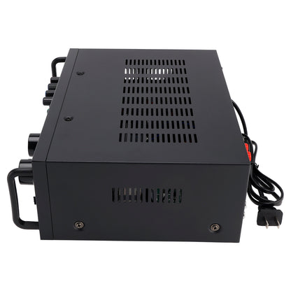 Bluetooth 5.4 HiFi 2500W Peak stereo Karaoke Power Amplificatore FM USB EQ Mixer