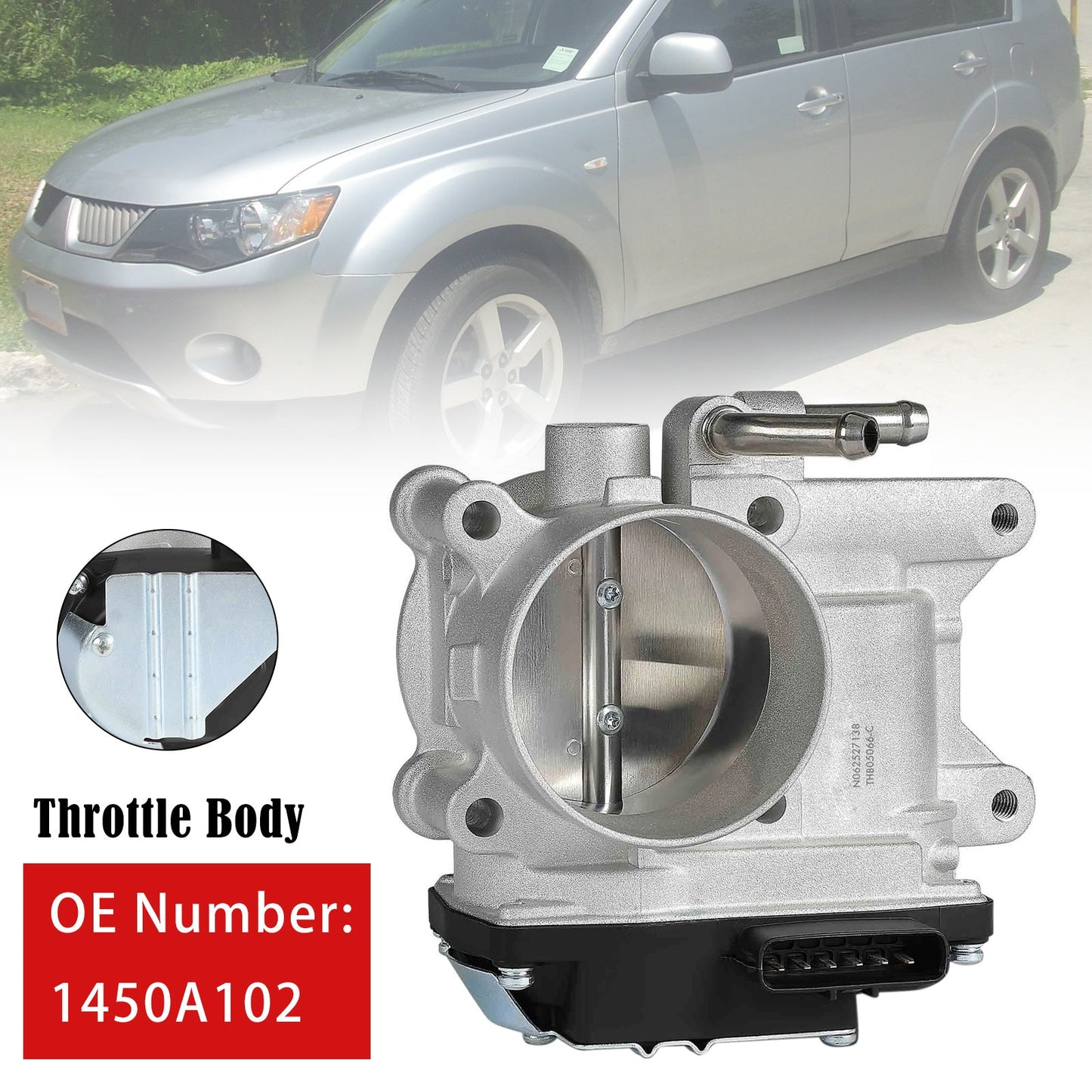Corpo farfallato 1450A102 per Mitsubishi Outlander V6 3.0L 4 porte, anni 2007, 2008, 2009