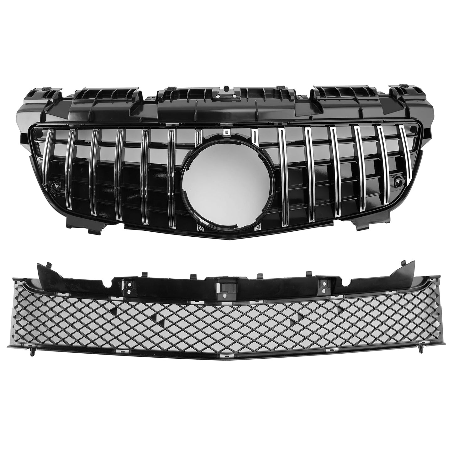 Griglia anteriore superiore inferiore cromata pre-restyling Mercedes-Benz SLK-Class R172 SLK55 2011-2016 adatta per Mercedes SLK-Class R172 SLK55