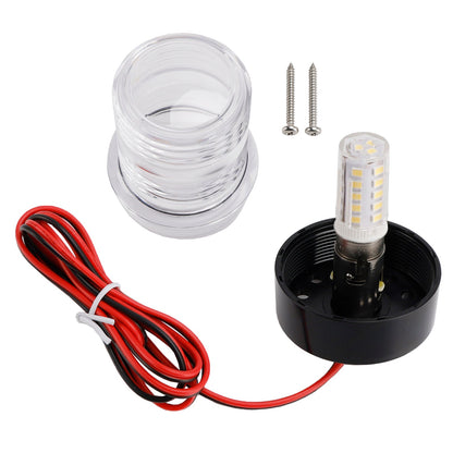 Luce di segnalazione di navigazione a LED da 2,7 W, per ancora, imbarcazione, lampada rotonda, barca, yacht, IP66
