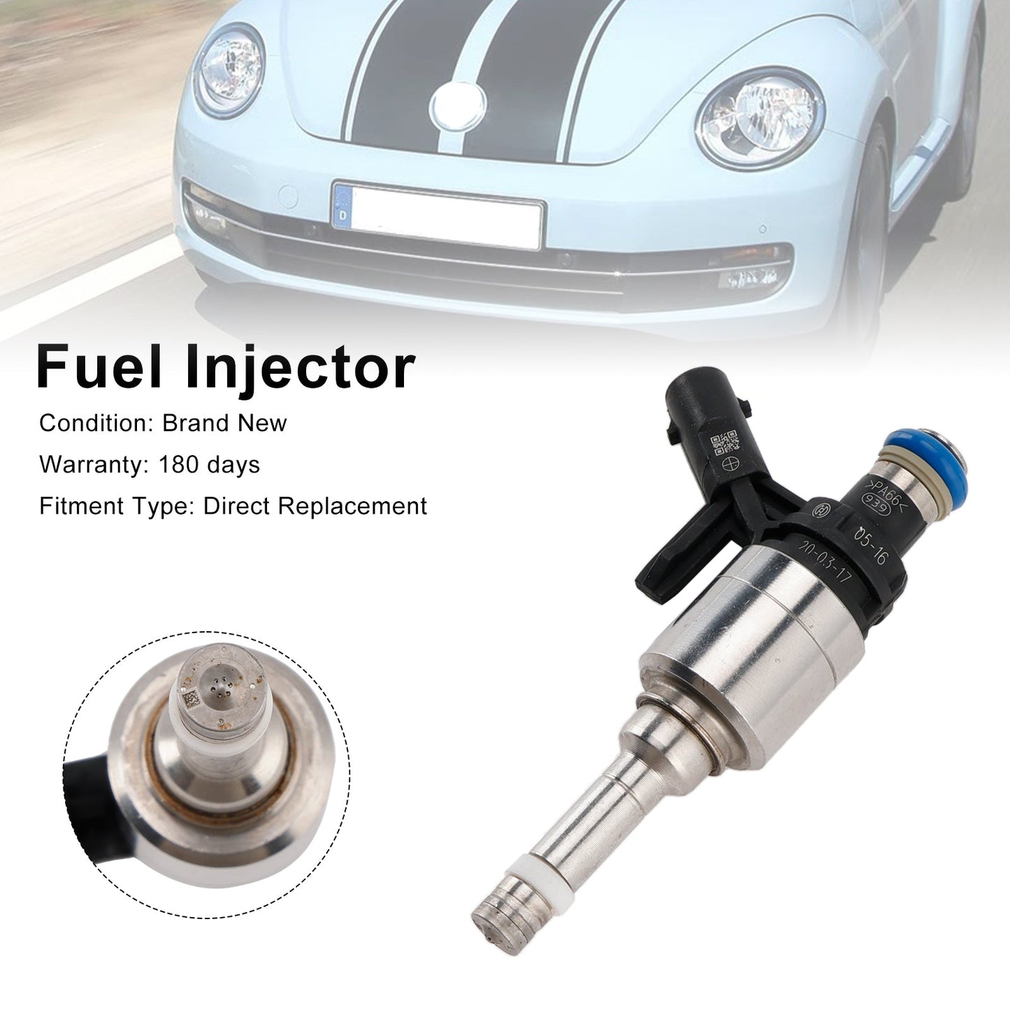 1 pz. Iniettore di carburante 0261500792 per VW Beetle Golf Jetta Tiguan 2.0L 06A906036Q