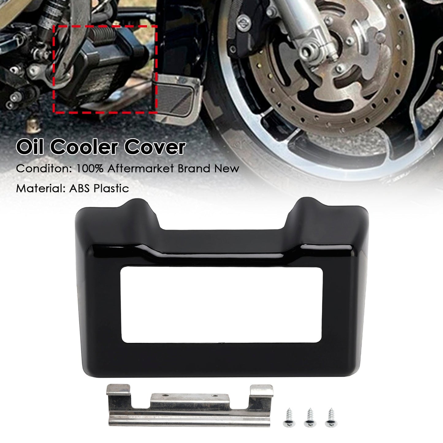 Copertura del radiatore dell'olio adatta per Touring Road King Street Glide 2011-2016