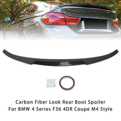 Spoiler posteriore in fibra di carbonio per BMW Serie 4 F36 4DR Coupé M4 Style