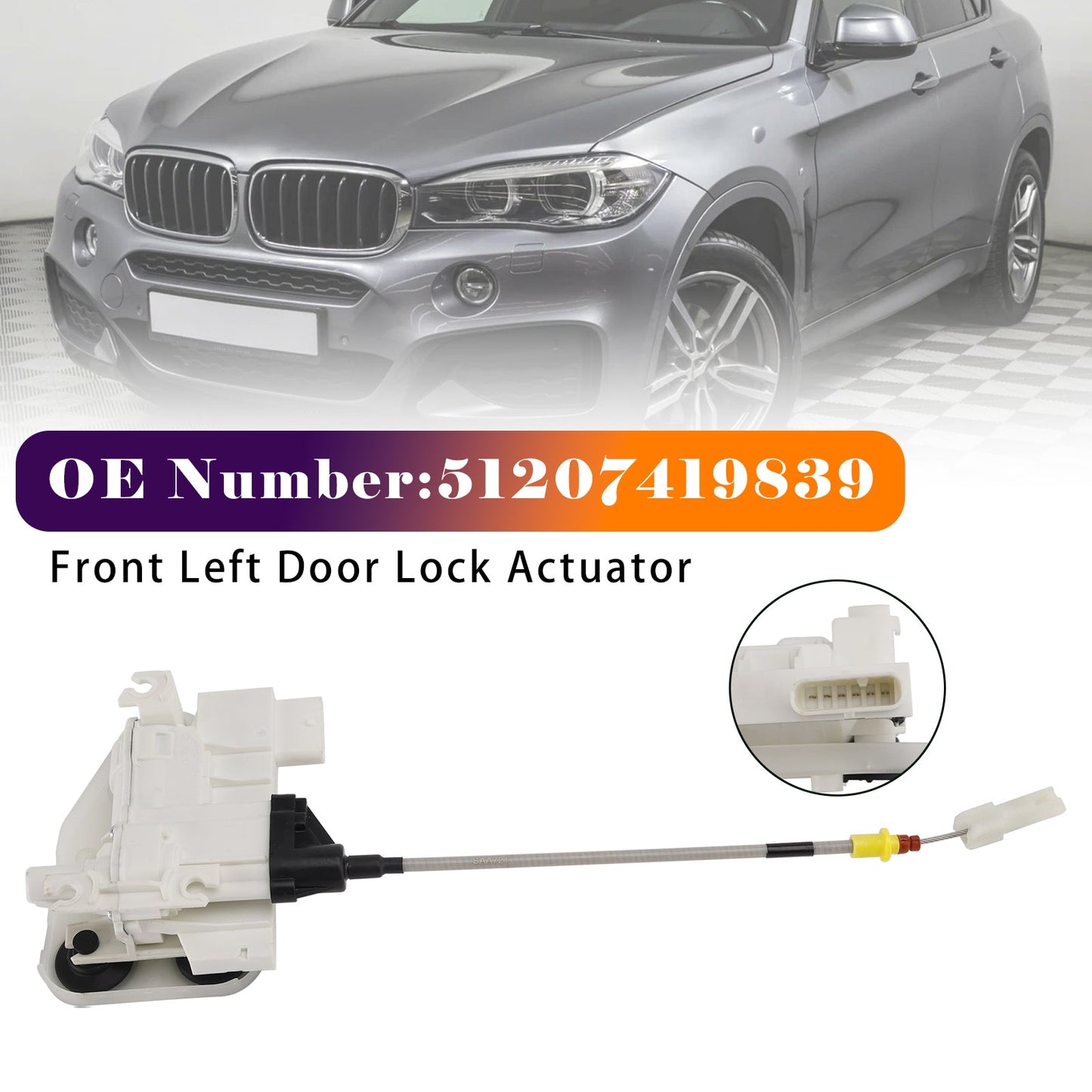 Attuatore serratura porta anteriore sinistra 51207419839 per F15 F16 X5 2014-2017 X6 2018