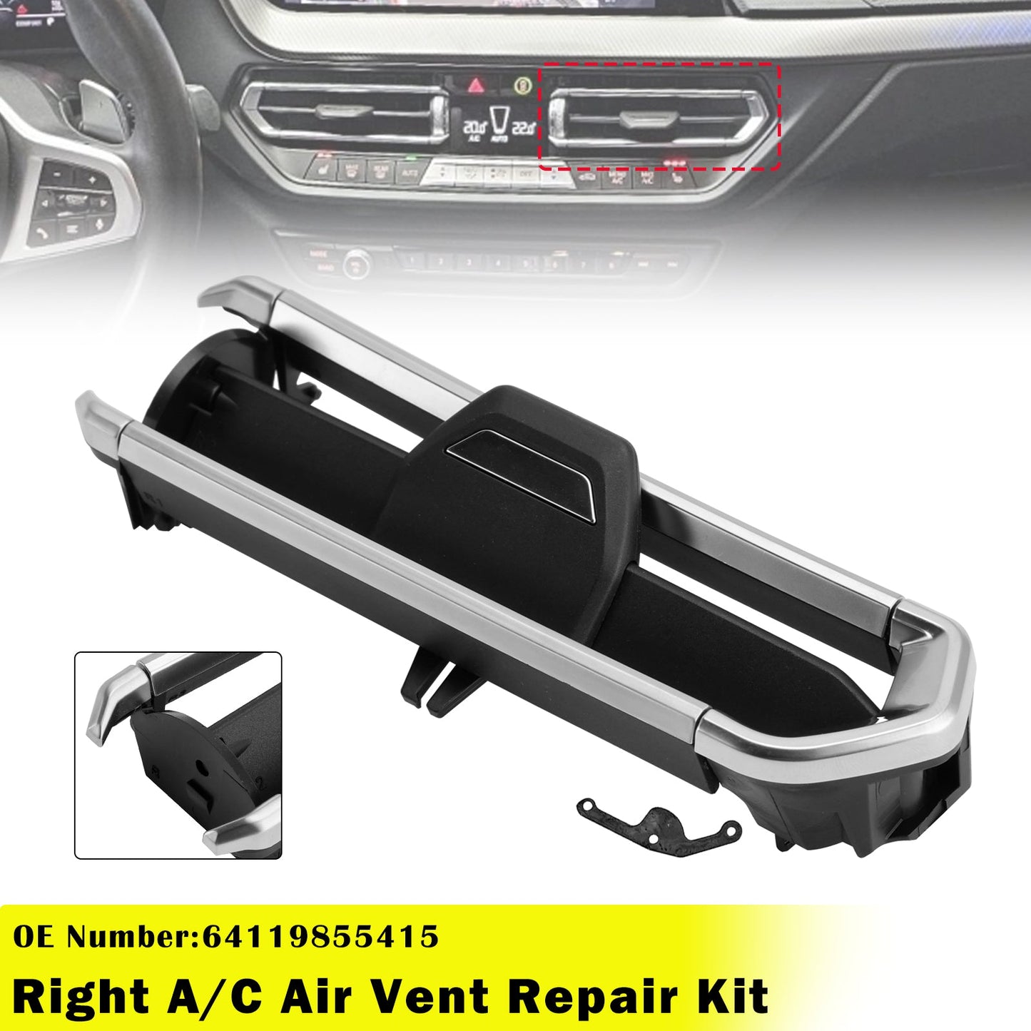 Kit di riparazione della presa d'aria A/C destra 64119855415 per BMW X5 G05 X7 G07 19-21 X6 G06 20-21