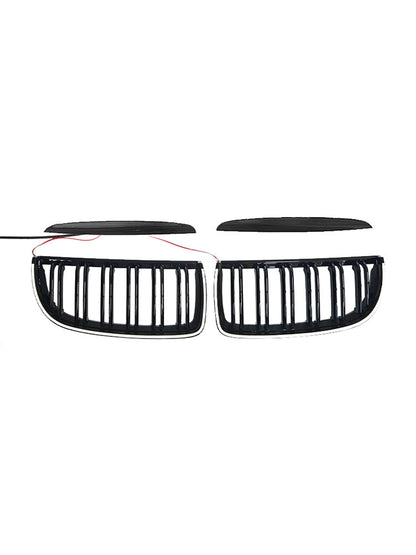 Griglia anteriore a doppio rene nera per BMW E90 berlina e station wagon 320i (2004-2007)